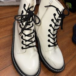 White Combat Boots Women
