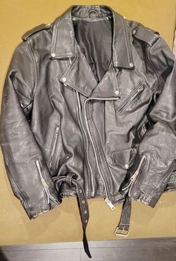 1990 100% Leather Motorcycle Jacket
