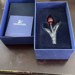 Flower Swarovski Red
