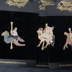 Disney Villains Riding a Carousel Pin