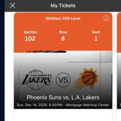 Phoenix Suns Vs Los Angeles Lakers 