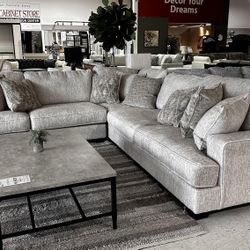<OM>🎈Only $39 initial then take it home🏠 Brand New Rawcliffe 3 Piece L Shape Sectional 