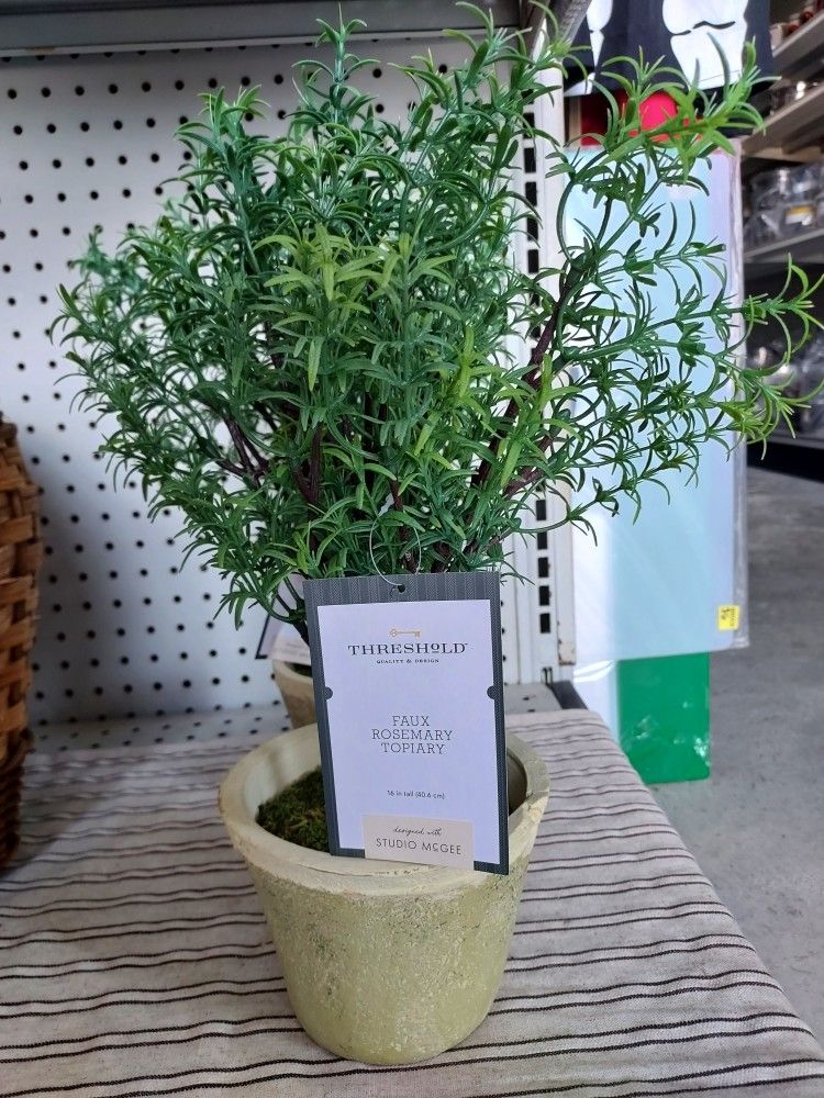 Faux Rosemary Topiary