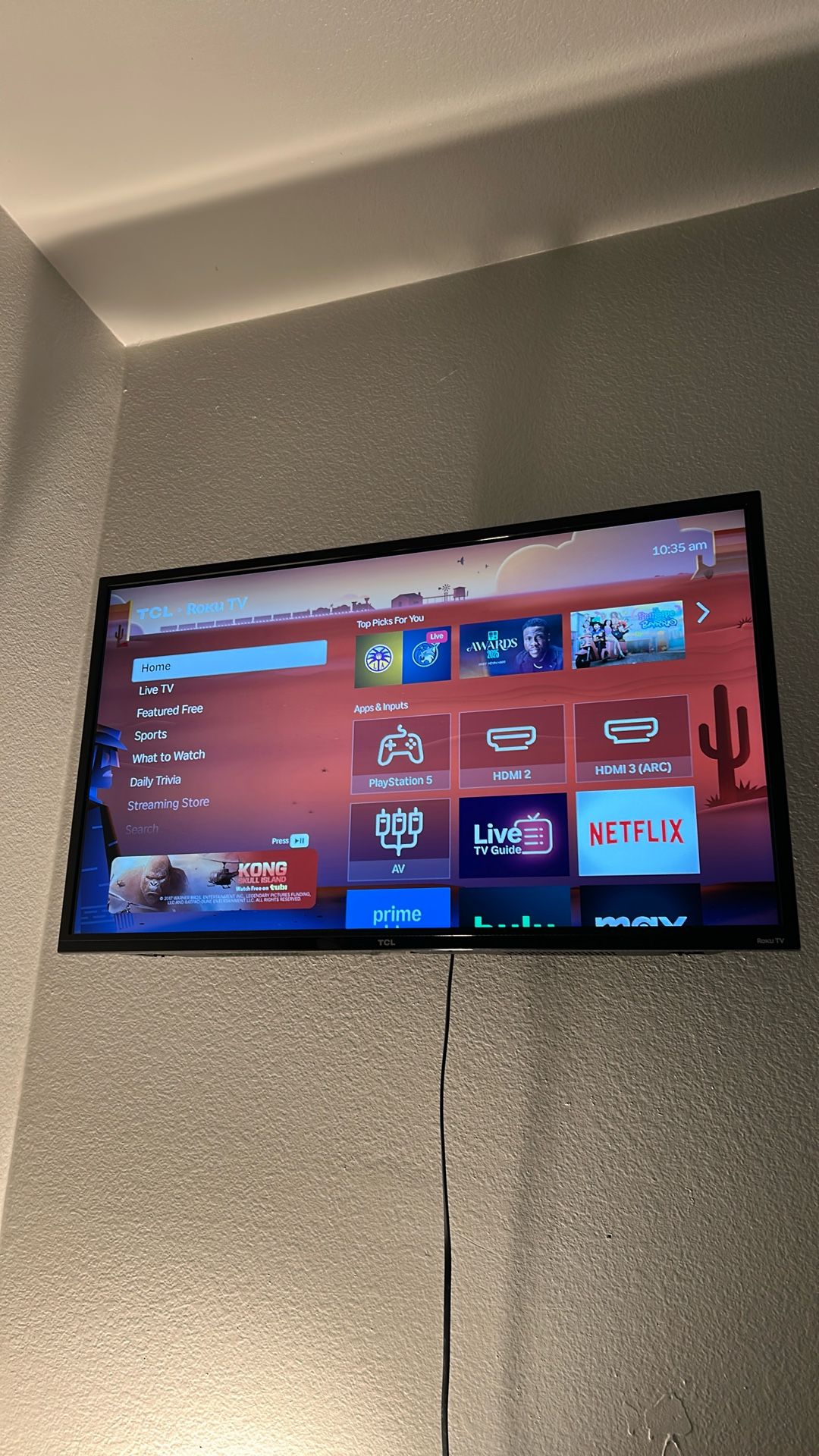TCL Roku TV With Wall Mount