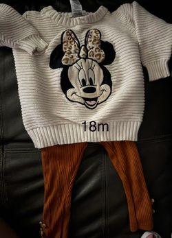 Minnie Mouse Baby Sweater & Leggings Set 18M