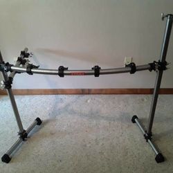Vintage Tama Stainless Steel Curved Drum Rack with Clamps (Other Drum Rack Attachments Are Also Available)