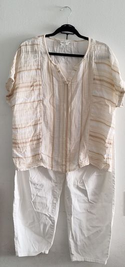 Coldwater Creek Striped Gauze Top