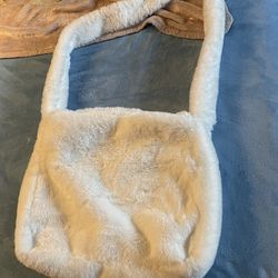 White Furry Bag