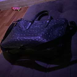 Black Coach Signature Leather Brief Case