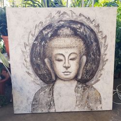 Large Buddha Canvas Painting 