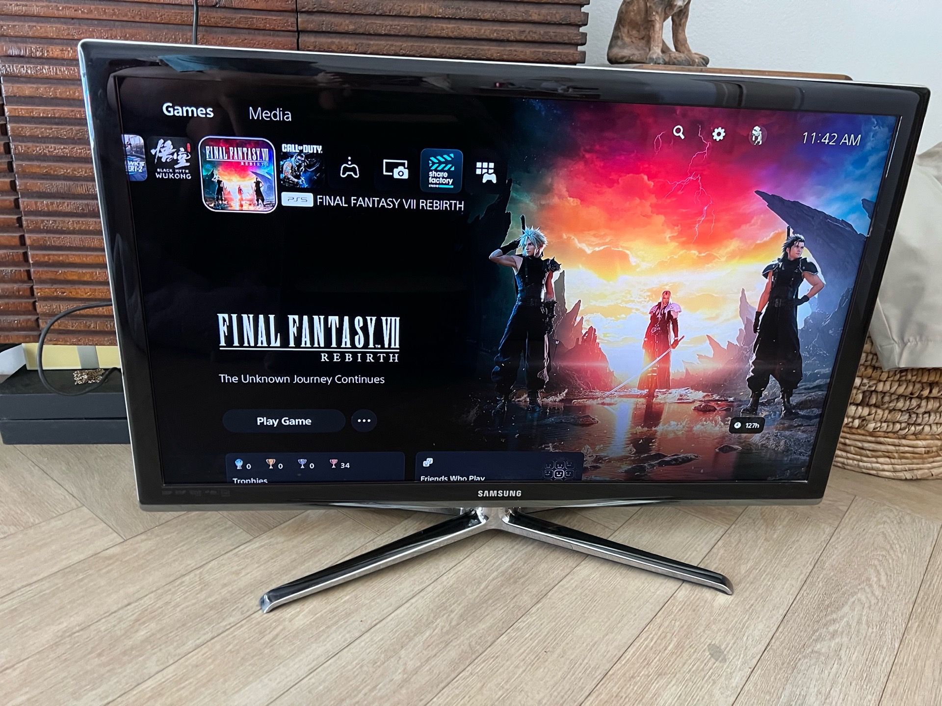 40-inch Samsung 1080p 3D LED TV.