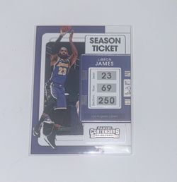 2021-22 Panini Contenders Season Ticket #62 LeBron James – Lakers