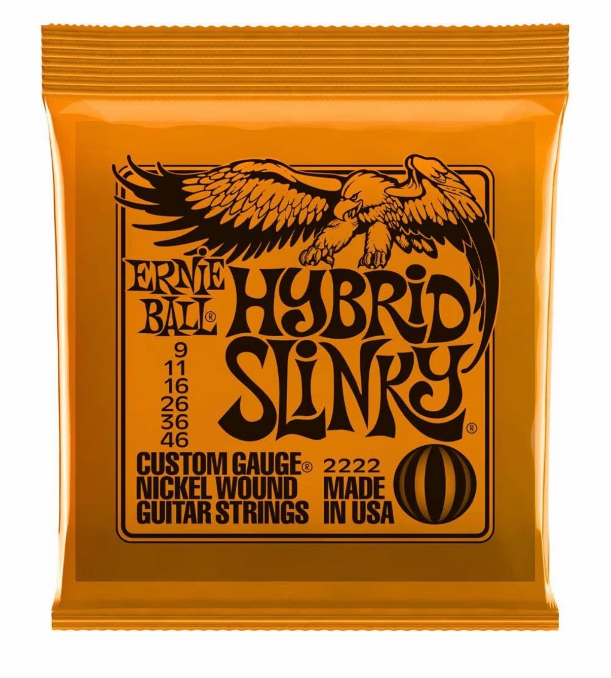 Brand New/ Ernie Ball Hybrid Slinky Nickel Wound Electric Guitar Strings, 9-46 Gauge (P02222)