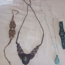Hand Made Jewelry With Stone And Beads