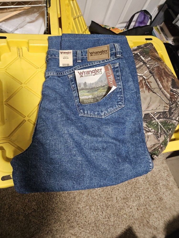 Wrangler Jeans 42x34 New