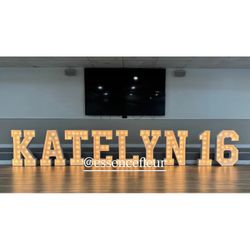 Marquee letters and numbers