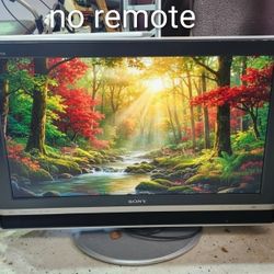 36" Sony flat screen TV television no remote has retro rca inputs composite and hdmi