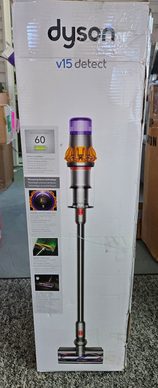 Dyson V15 Detect Cordless Stick Vacuum Cleaner - Yellow/Nickel
