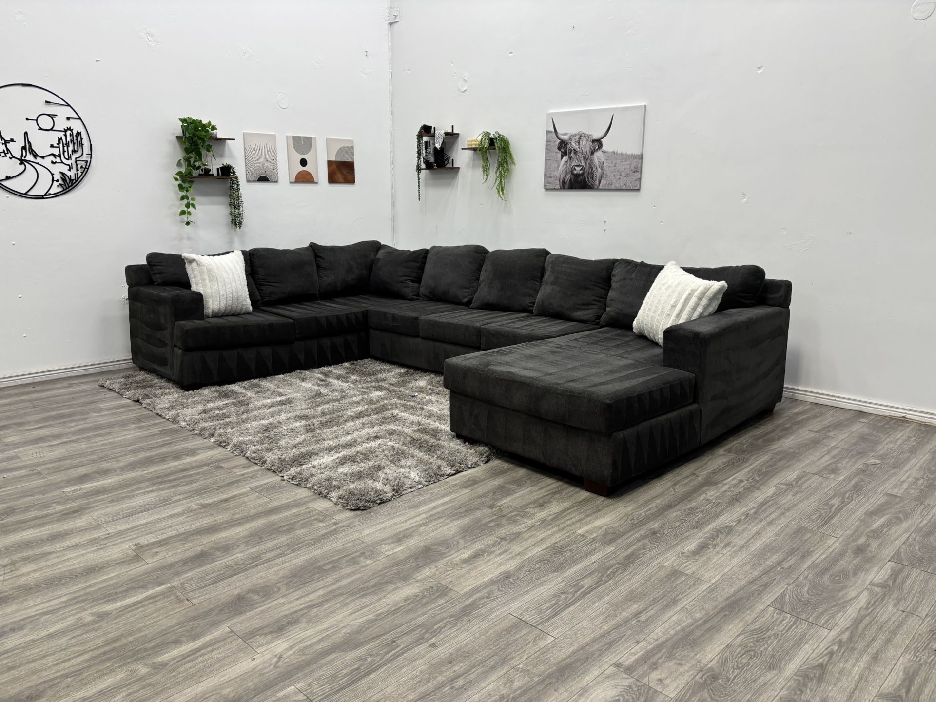 Grey Sectional Couch - Free Delivery
