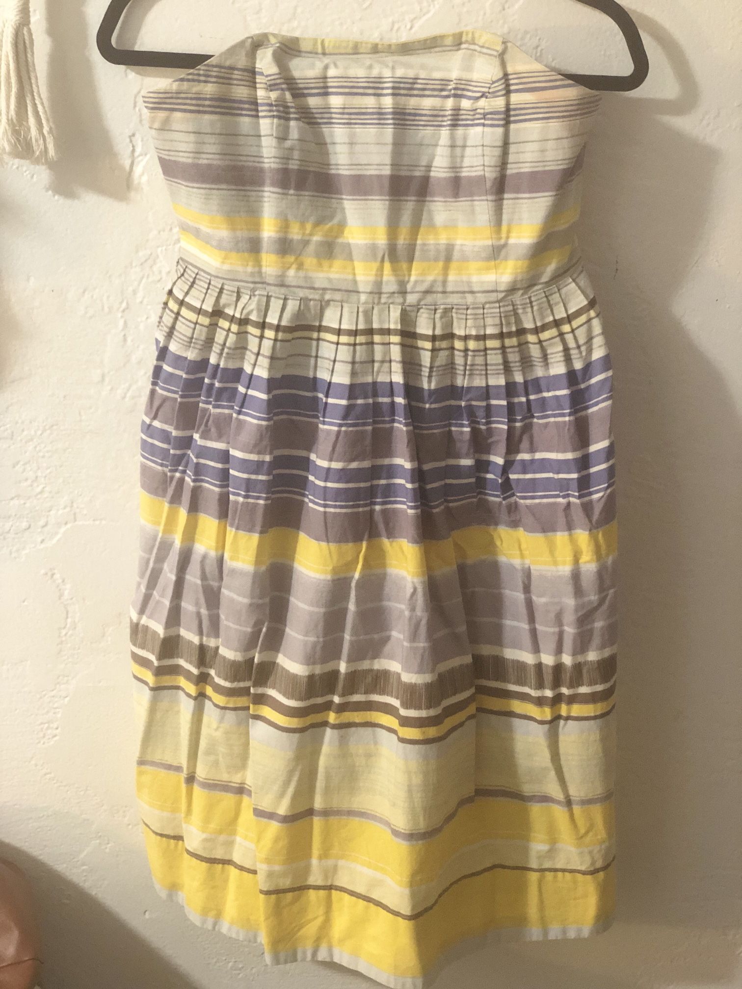 Anthropologie Blue & Yellow Striped "Paraiso Dress"