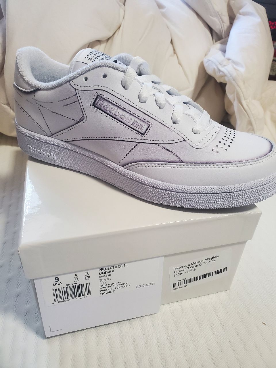 White Reebok X Maison Margiela