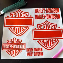 Harley Davidson Oracal 651 vinyl decal sticker  - custom made  motorcycles