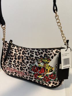 Edhardy Leopard Print Shoulder Bag