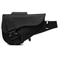 DIOR Saddle CD buckle magnetic flap opening and closing grain touch cowhide saddle bag（135）84