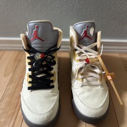 Jordan 5 retro off white sail Size 10.5