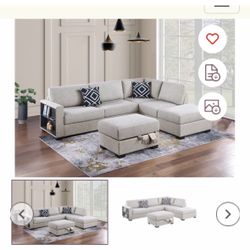 Sectional With Ottoman Set 