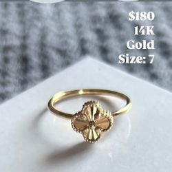 Gold Clover Ring 