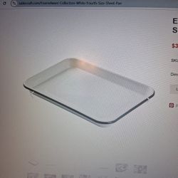 Tablecraft White Enamel Fourth Size Sheet Pan, NE