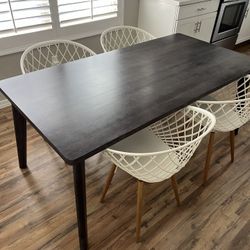CB2 Charcoal Dining Table