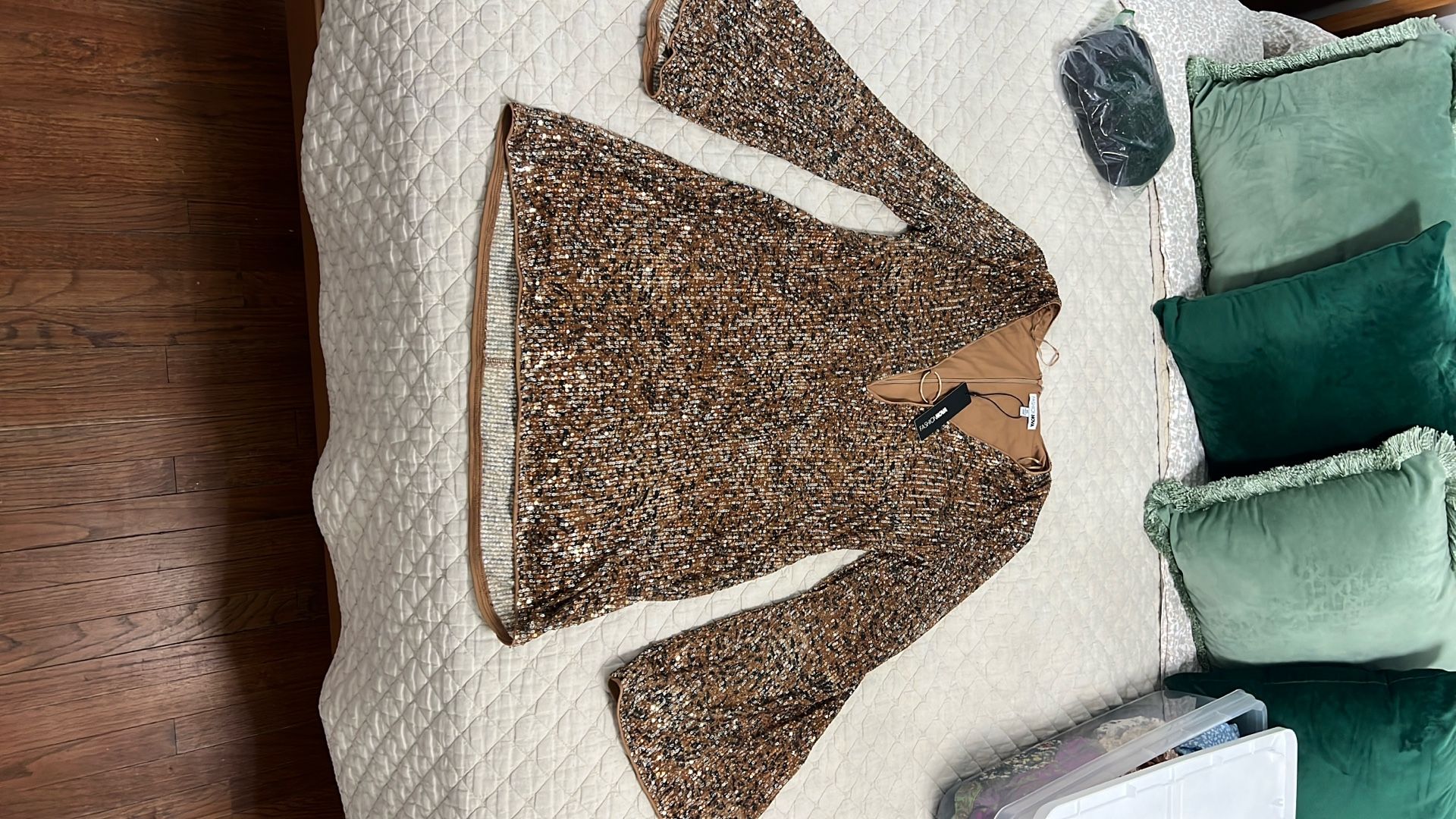 Brown Sequin Dress