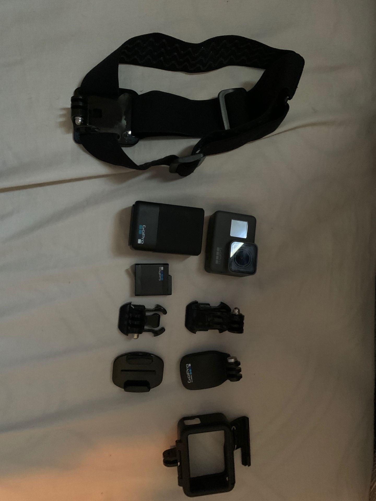 GoPro Hero 5 Black with head mount and case