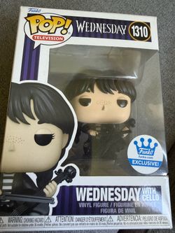 Wednesday funko with cello