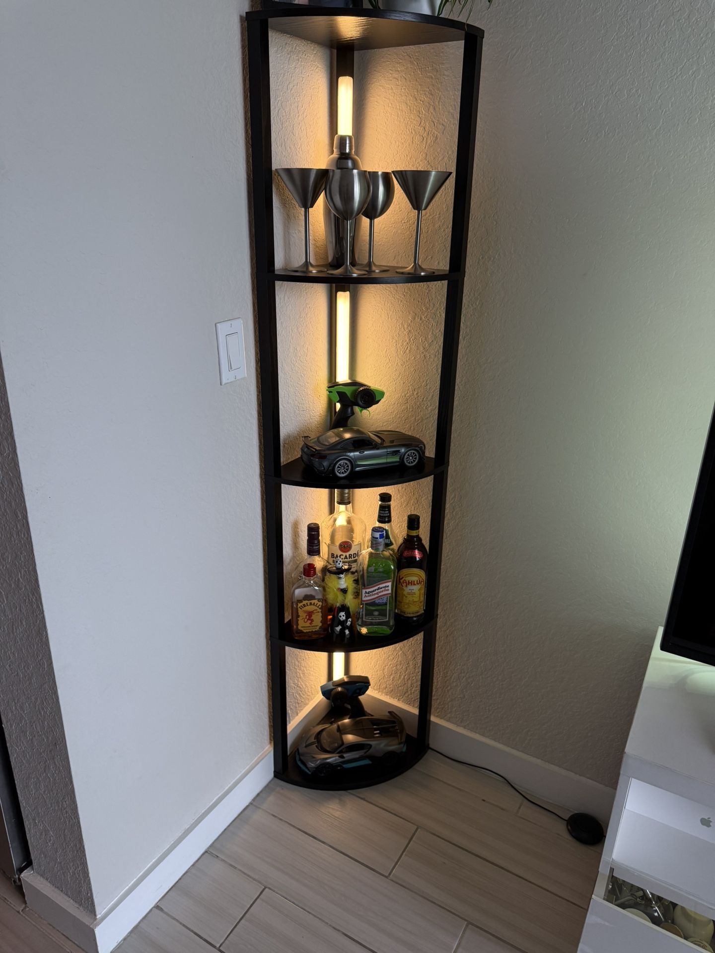 Light Up Corner Shelf/Bar