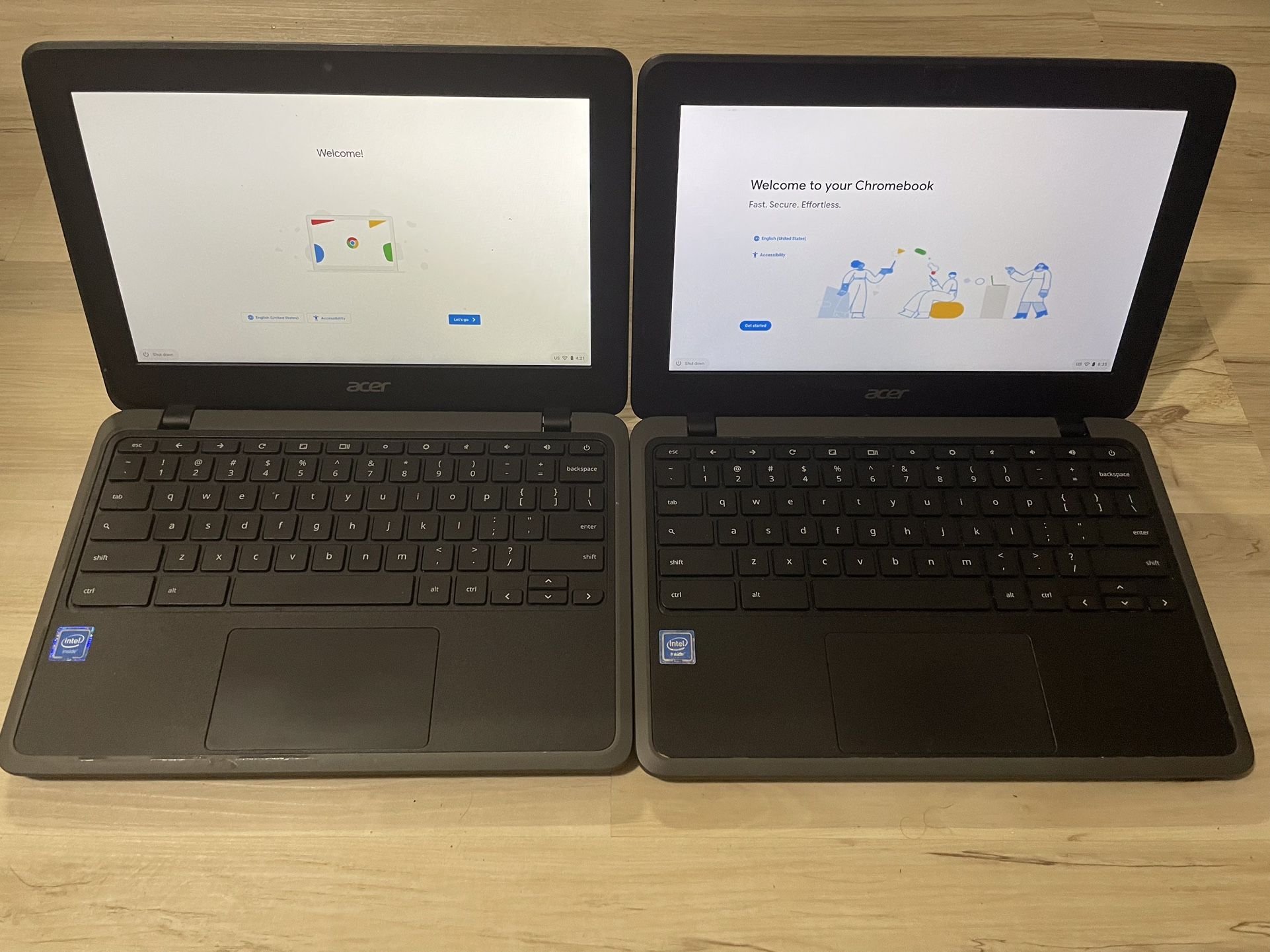 2 Acers C732t Chromebooks Touchscreen 