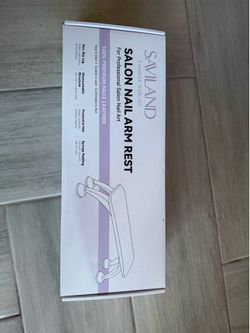 SAVILAND Arm Rest for Nails Tech Professional: 15.7" Full-Length Nail Arm Rest for Super-Comfort Big Nail Arm Rest with Microfiber Leather Mat Height 