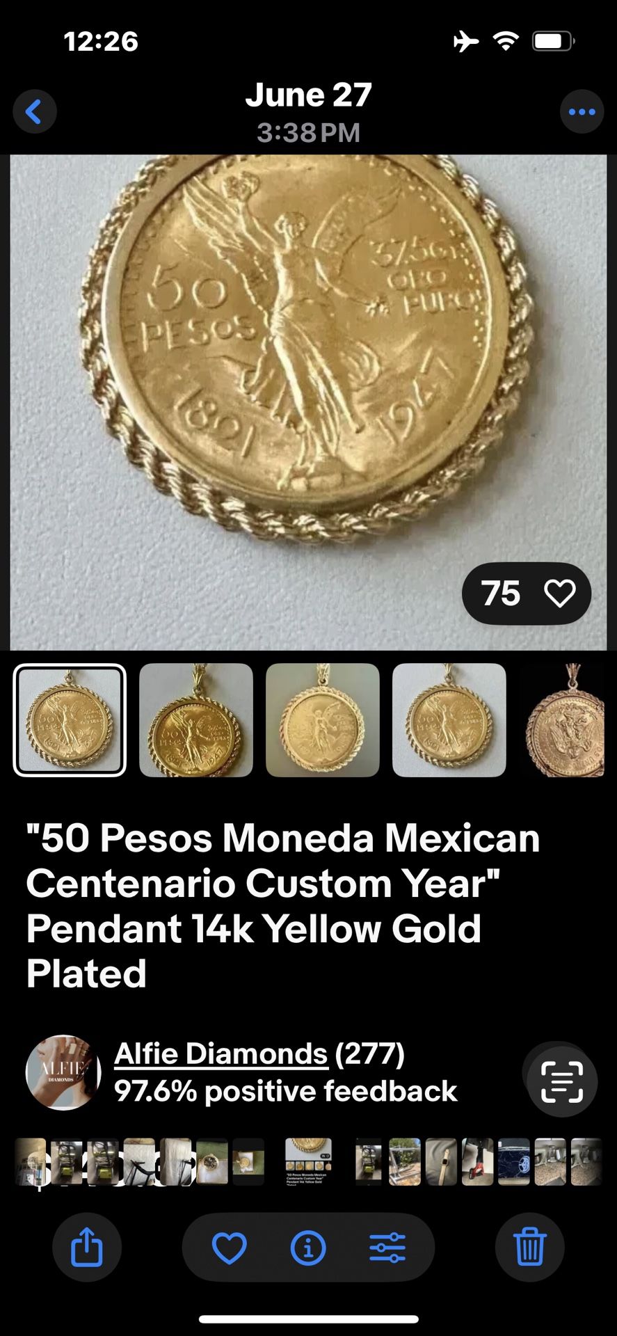 50 Pesos Moneda Mexicana Centenario