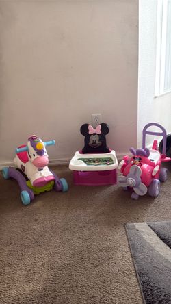 3 Baby/Toddler Toys Bundle – Minnie Mouse & Ride-On Toys