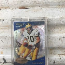 Tom Brady Rookie Card 2000 Quantum Leaf 3.4