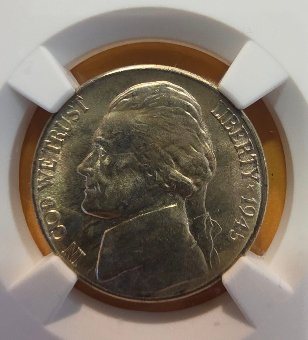 1945-D Jefferson “War Nickel” certified by NGC