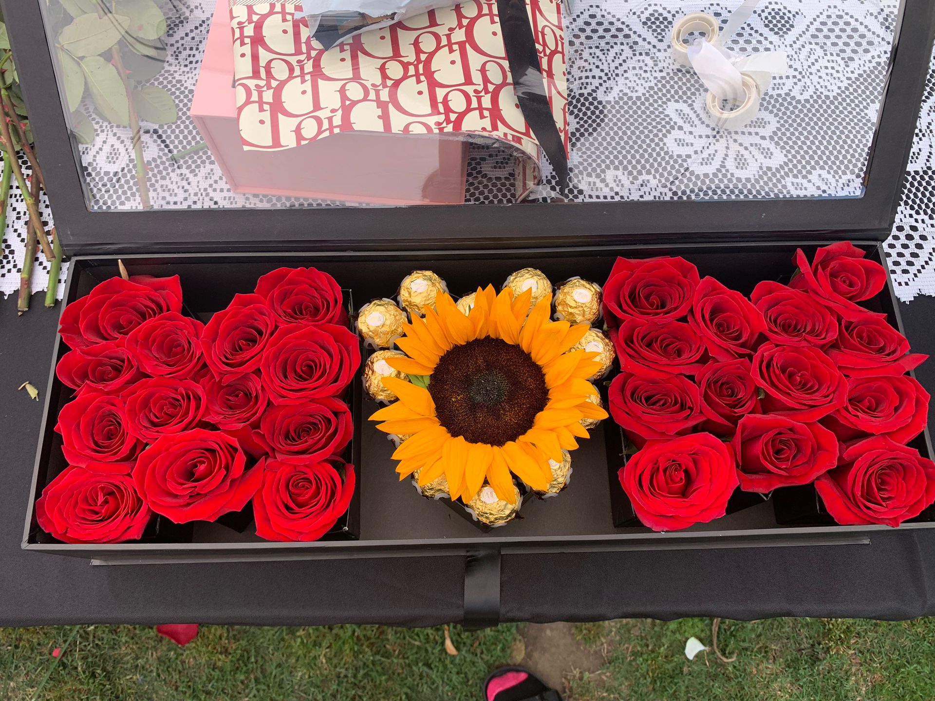 Floral Box Red Roses 
