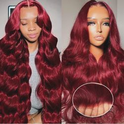 Red Frontal Wig 
