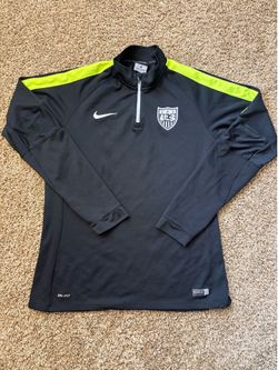 Nike USA Soccer Dri Fit 1/4 Zip Training Pullover Jacket Mens Size Medium