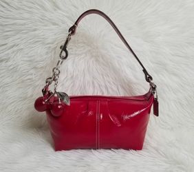 Y2K COACH RED PATENT LEATHER BAG