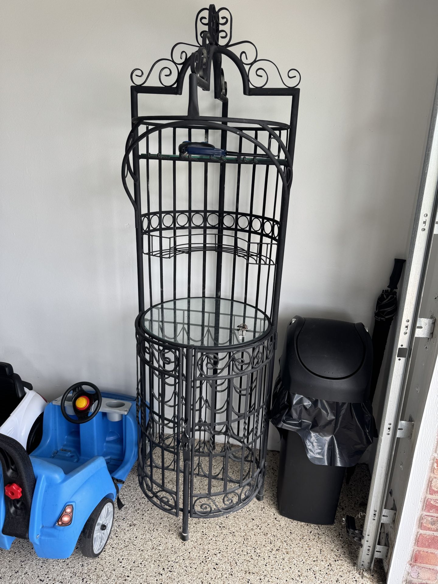 Wrought Iron Wine Rack Bar