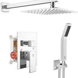 SR SUN RISE SRSH-F5043 Bathroom Luxury Rain Mixer Combo Set Wall Mounted