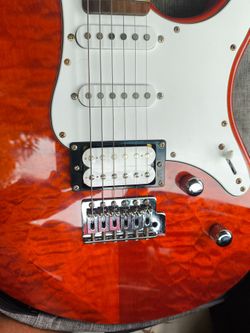 Yamaha electric guitar and amplifier
